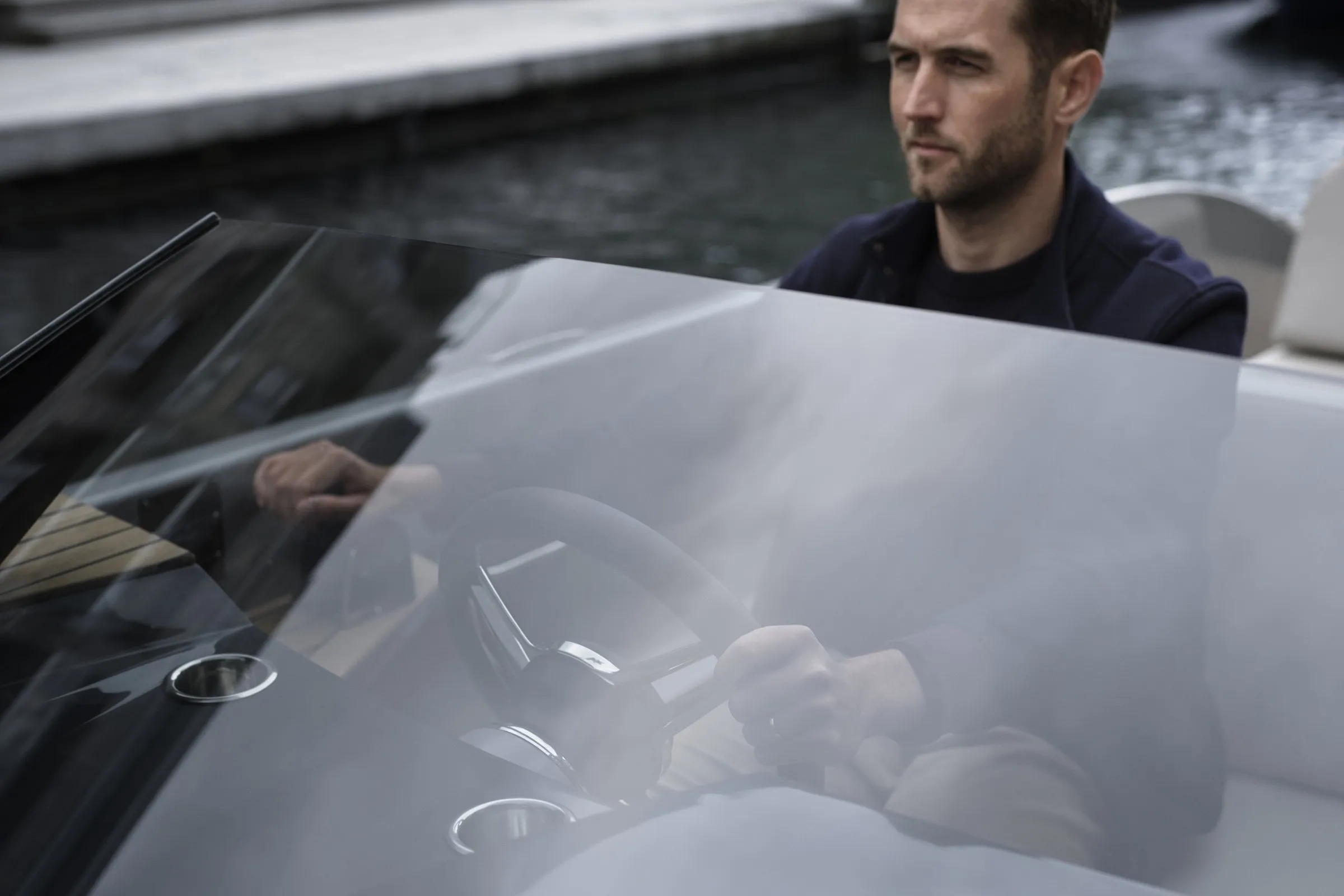 Carl Rand at the helm of an electric RAND in Copenhagen