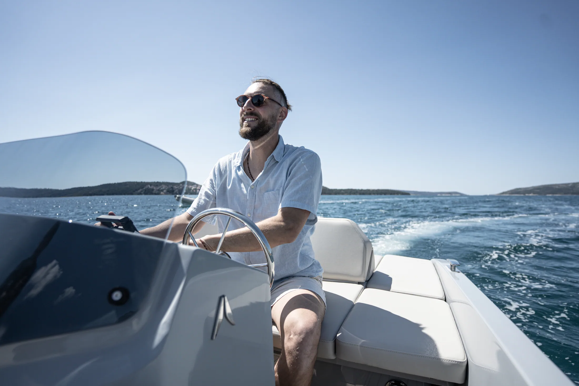 At the helm of Serene 20