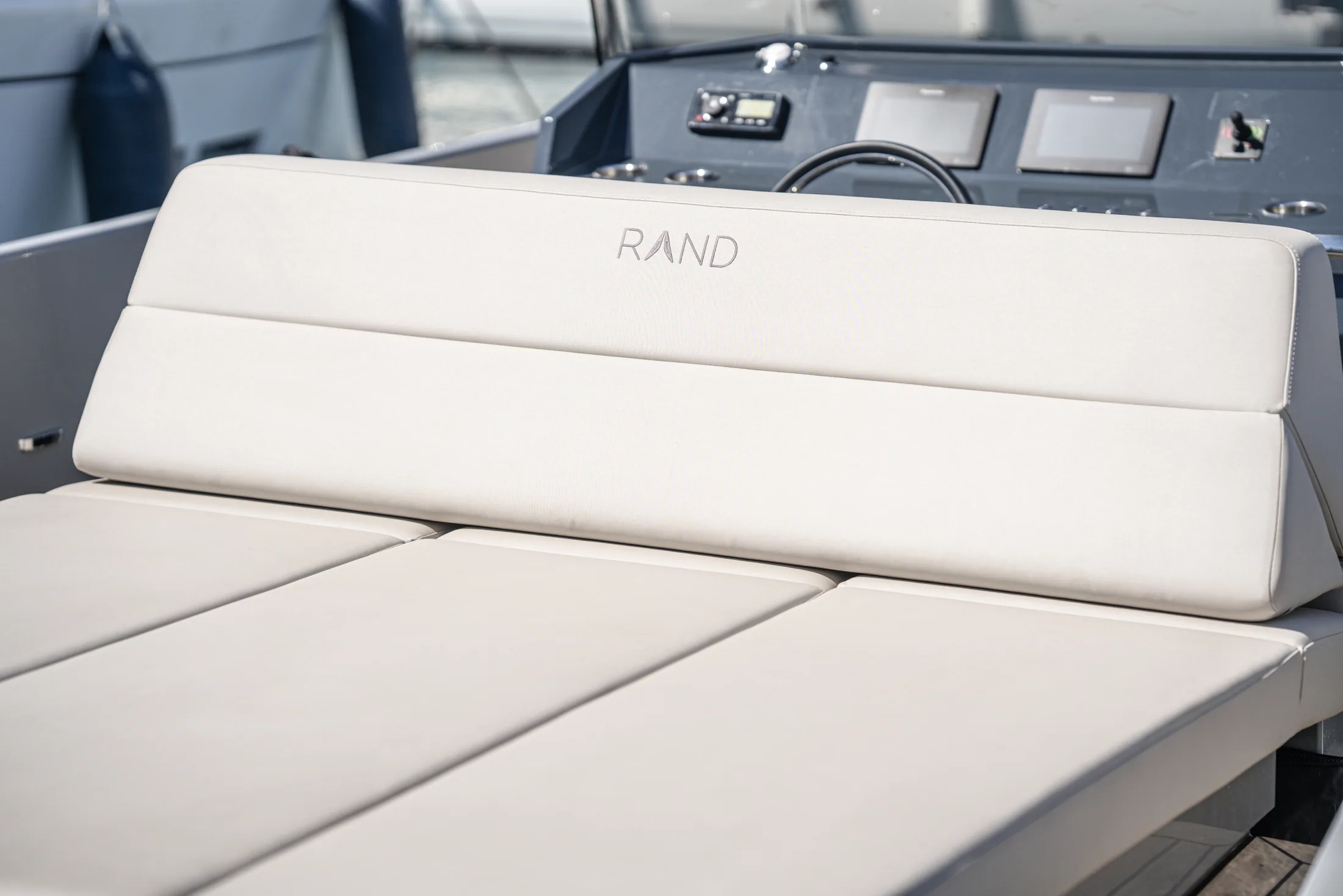 Sun pads and seating aboard Source 25