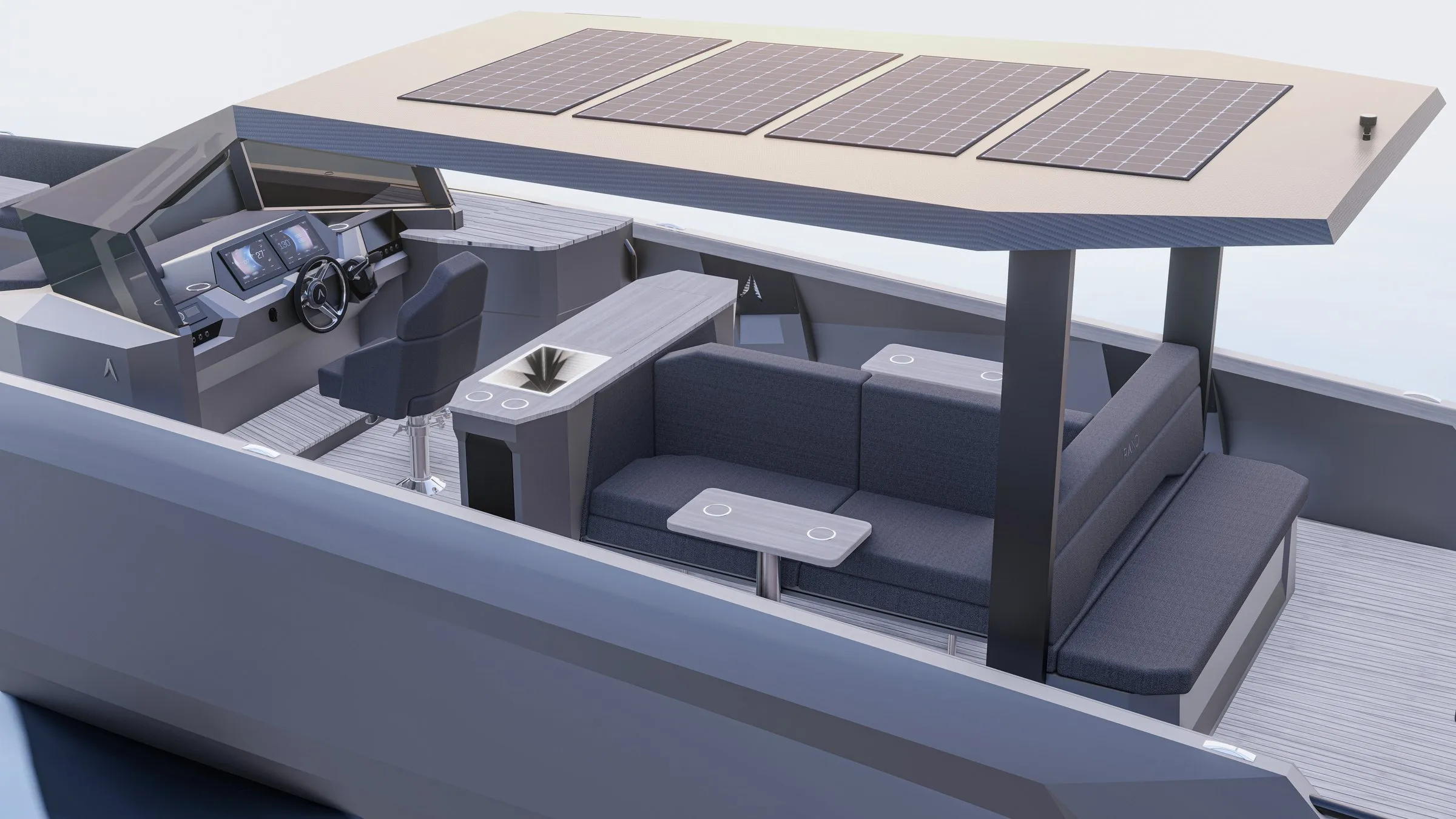Roof and cockpit of Serene 33 (render)