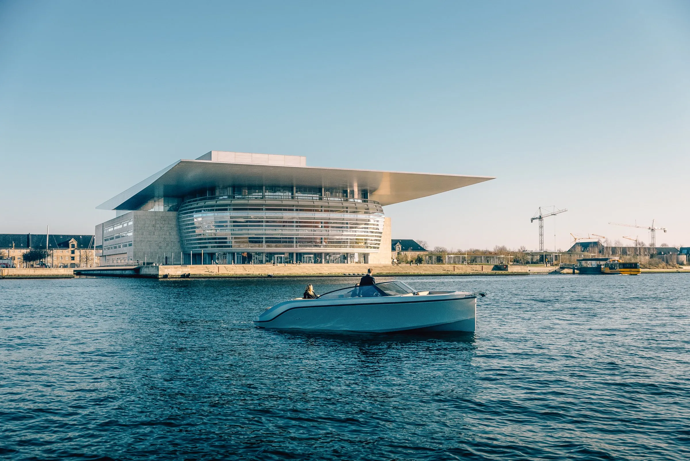 Supreme 27 in Copenhagen harbour by the Opera House